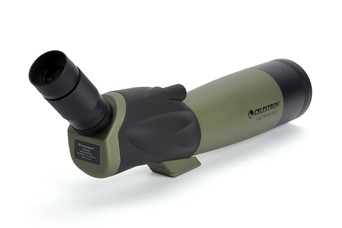 Celestron Ultima 20-60x80mm Angled Zoom Spotting Scope - High Power Magnification for Bird Watching, Hunting & Target Shooting | Waterproof & Fog Proof Design