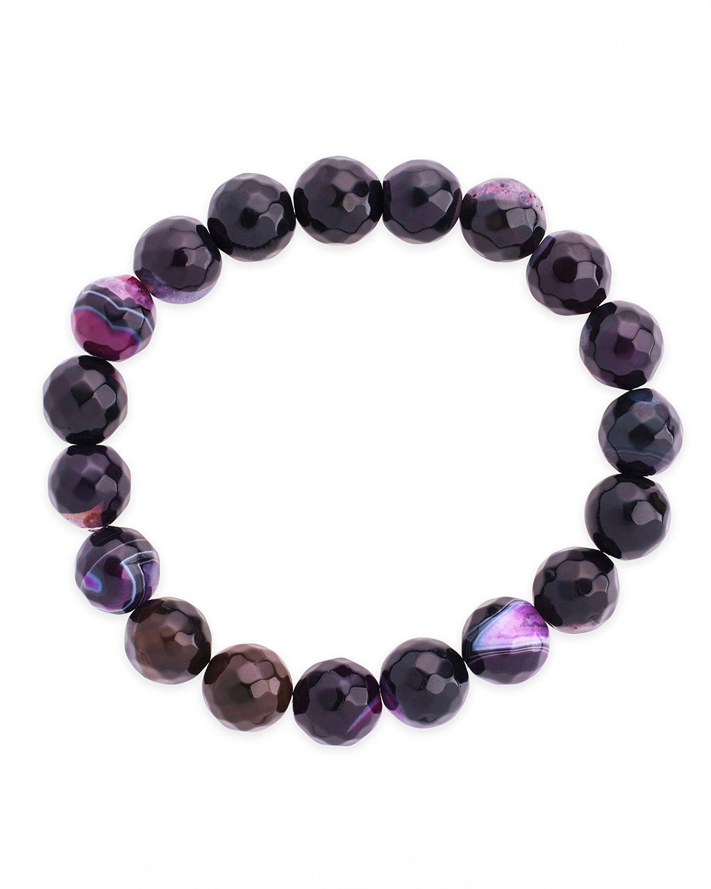 Natural Agate Beaded Stretch Bracelet for Women - Healing Crystal Energy Jewelry - Perfect for Yoga, Meditation & Everyday Wear