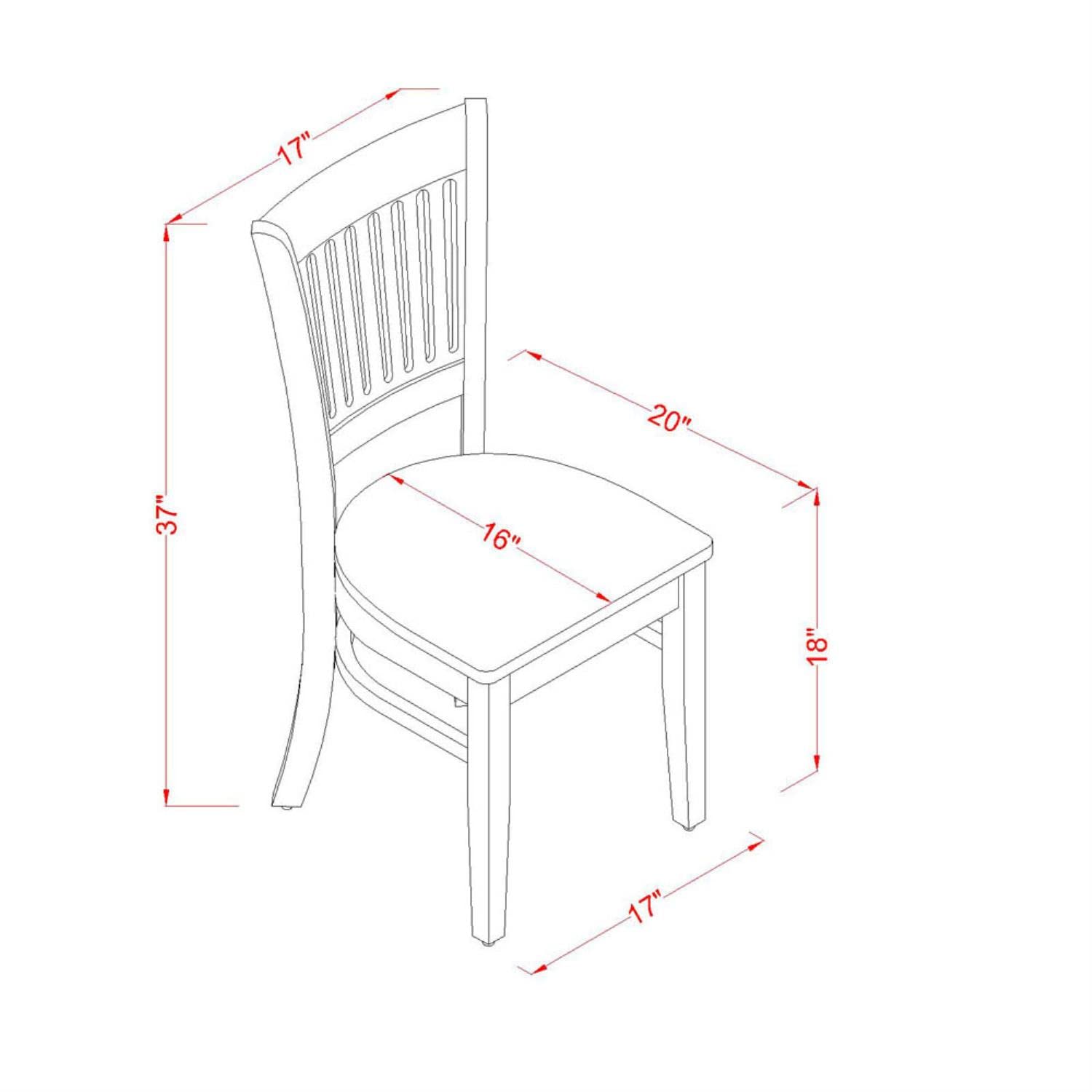 East West Furniture NOVA3-LWH-W 3-Piece Small Space Dinette Set with Extendable Rectangle Table & 2 Chairs, 32x54 Inch, Linen White - Perfect for Apartments, Breakfast Nooks & Cozy Dining Areas