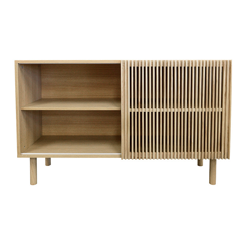 ORTON Solid Oak Sideboard Buffet Cabinet 120cm - Modern Dining Room Storage for Dishes, Linens & Entertaining Essentials