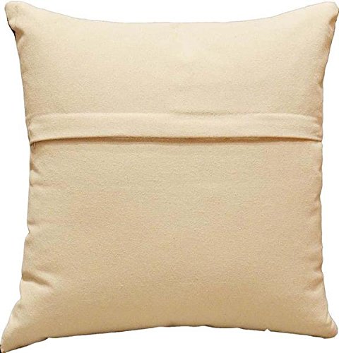 Matisse Gold Embroidered Wool Pillow Cover 18x18 - Farmhouse Chair Cushion, Art Deco Home Decor, Modern Outdoor & Kids Room Pillow Case - Perfect for Living Room Sofa, Patio Furniture and Nursery Decor