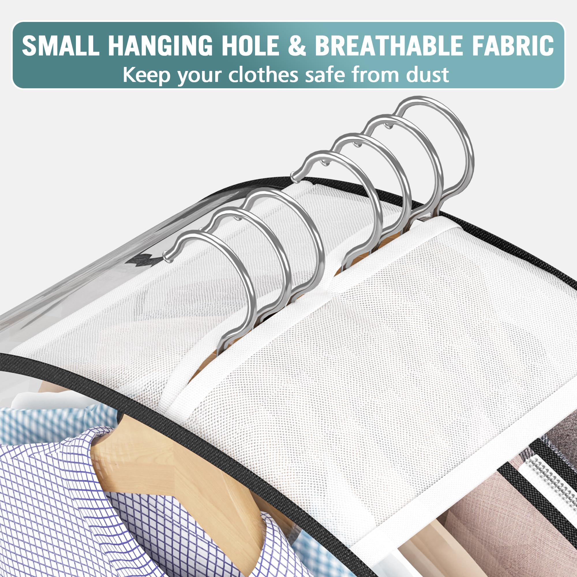Clear Garment Bags for Hanging Clothes - 10