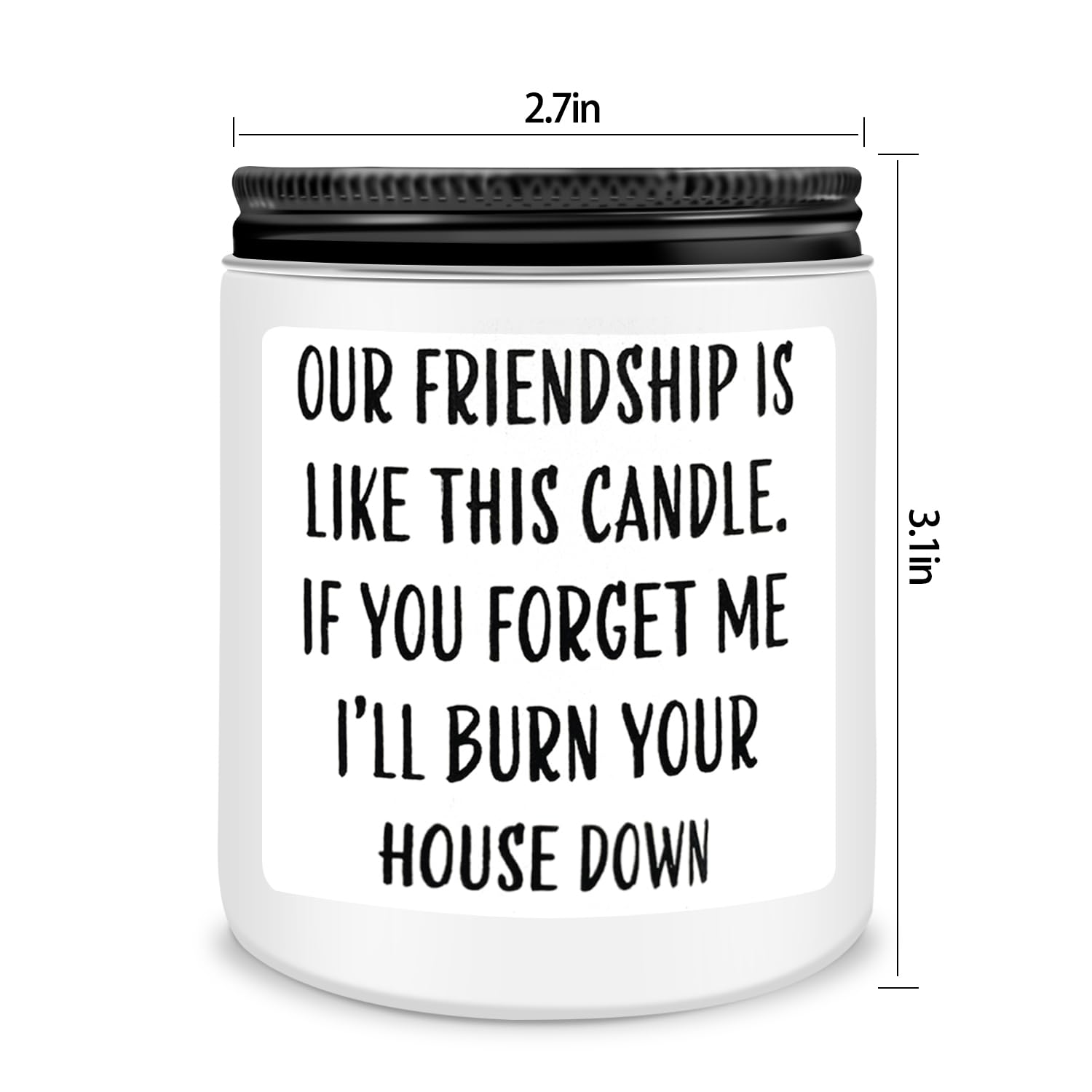 Premium Lavender Scented Soy Candle - Funny Friendship Gift for Women | Birthday & Christmas Present | Relaxing Home Decor & Aromatherapy