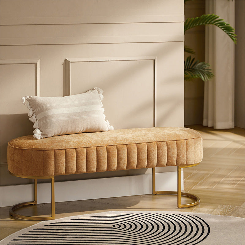 Damian Entryway Bench with Storage & Sturdy Metal Base - Modern Hallway Shoe Bench for Entryway, Living Room & Bedroom - Perfect for Organizing Shoes, Hats & Bags