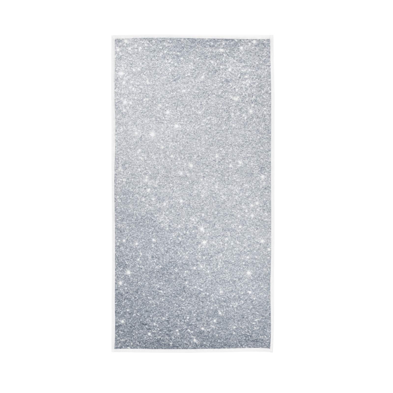 ALAZA Premium Shiny Silver Hand Towels - Ultra Absorbent Soft Bathroom Towels for Face, Gym & Spa - Decorative Guest Towels (30x15 Inches) - Perfect for Luxury Bathrooms, Hotels & Home Decor