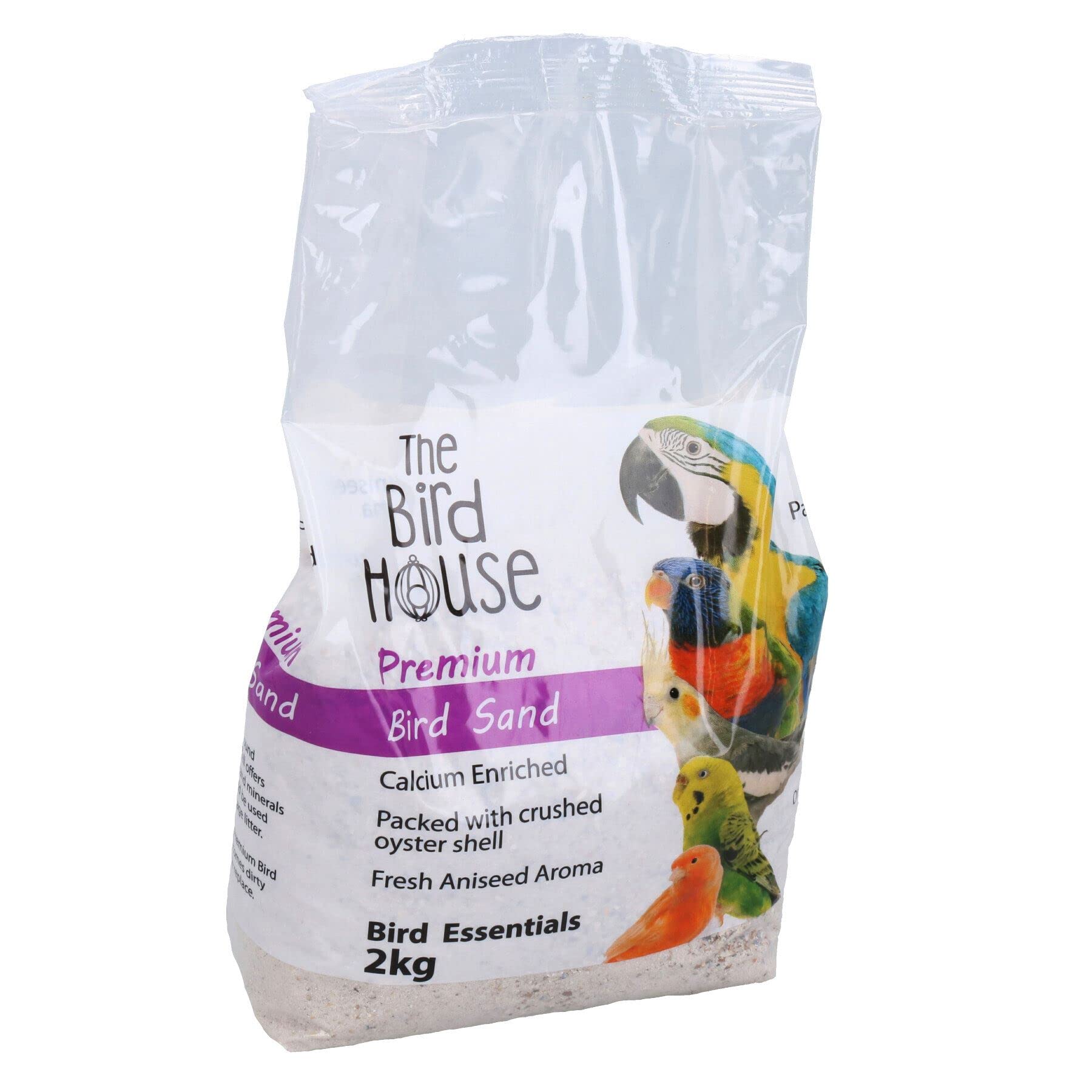 Premium 2kg Parrot Bird Sand with Calcium & Minerals - Digestive Aid & Cage Litter for Healthy Birds | Ideal for Parrot Cages, Aviaries & Pet Bird Habitats
