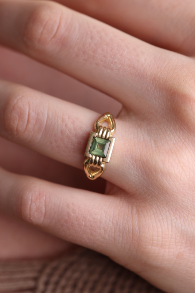 Freya Apatite Gold Ring for Women - 14K Solid Gold Blue Apatite Gemstone Ring - Elegant Jewelry Gift for Birthday, Anniversary & Special Occasions