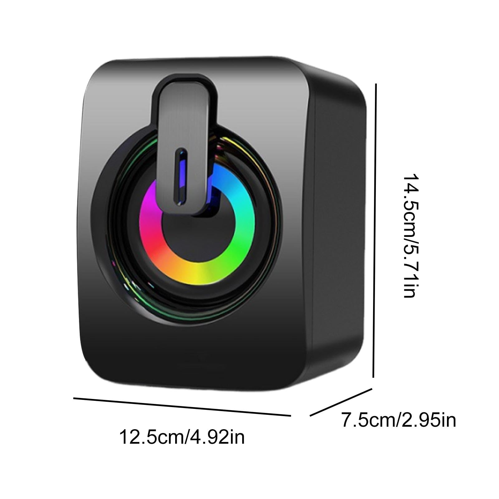 Jubepk Wired Computer Speakers with Volume Control | Compact Desktop Speakers for Home, Office, and Bedside | Enhanced Sound Quality for Gaming, Music, and Video Streaming