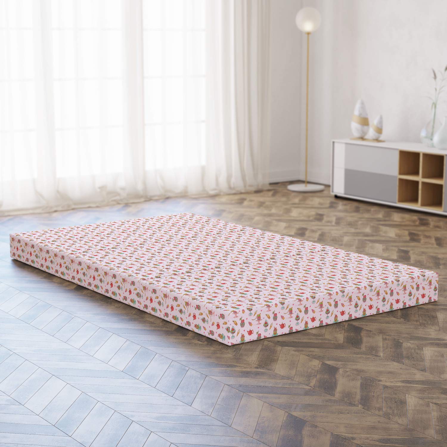 Ambesonne Ice Cream Themed Foldable Mattress - 78.7