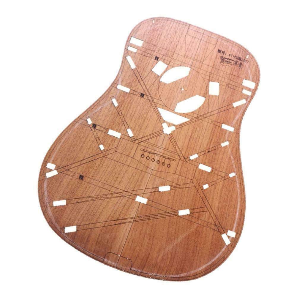 **41 Inch Wood D Barrel Guitar Body Template - 2.5mm Thickness Guitar Parts for DIY Luthier & Repair - Perfect for Acoustic Guitar Building & Customization**