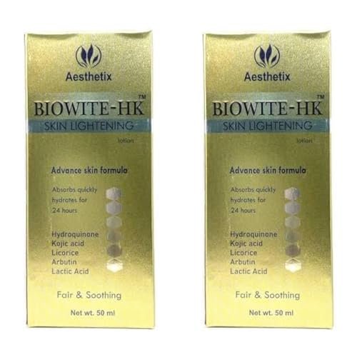 BIOWITE HK Skin Lightning Advance Skin Formula Lotion 50ml (Pack of 2) - Brightening Face Moisturizer for Dark Spots & Uneven Skin Tone | Day & Night Use for Radiant Glow