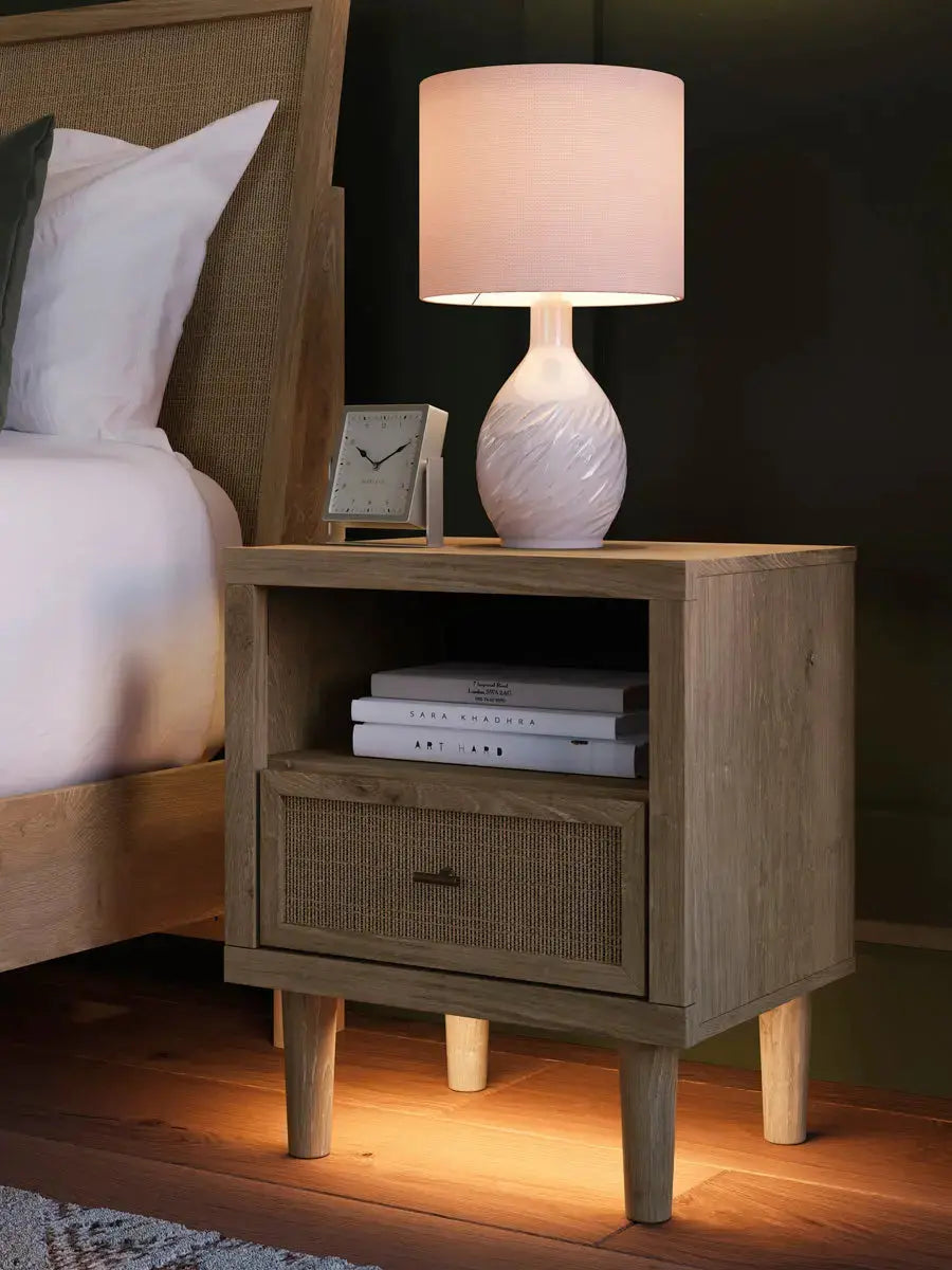 Modern Nightstand with Drawer - Cielden B1199 Bedside Table for Bedroom, Living Room, or Office - Stylish Storage End Table with Solid Wood Frame