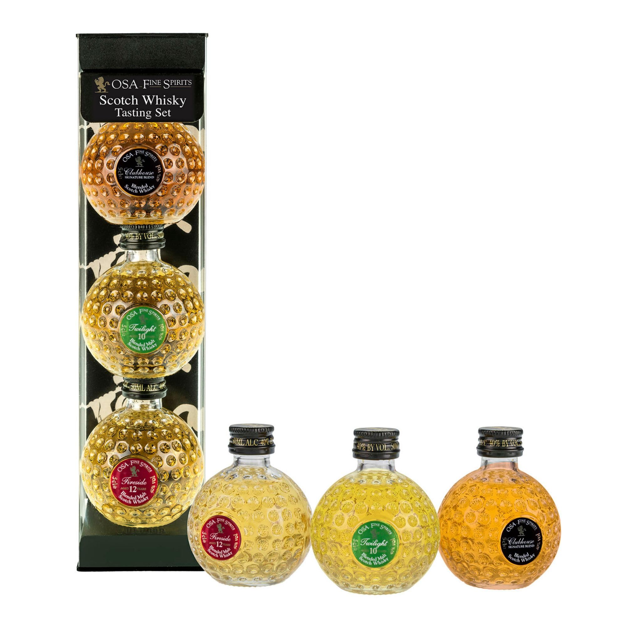 Premium Old St. Andrews Blended Scotch Whisky Tasting Set with Gift Box (3 x 50ml) - Perfect for Whisky Sampling, Gifts & Special Occasions