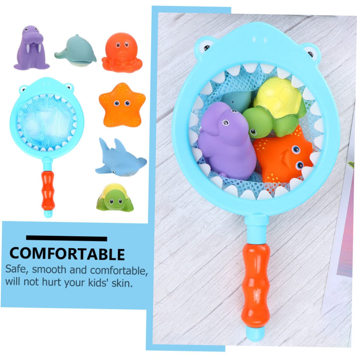 DRESSOOS 12-Piece Floating Animal Bath Toys Set - Fun Bathtub & Shower Toys for Toddlers & Kids - Waterproof Plastic Duck, Fish & Sea Creature Bathing Toys for Boys & Girls - Perfect for Sensory Play & Bath Time Fun