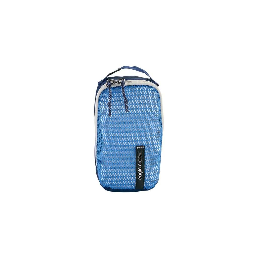Eagle Creek PACK IT REVEAL Cube XS - Aizome Blue/Grey Travel Organizer for Luggage & Backpack - Perfect for Clothes, Toiletries & Accessories on Trips
