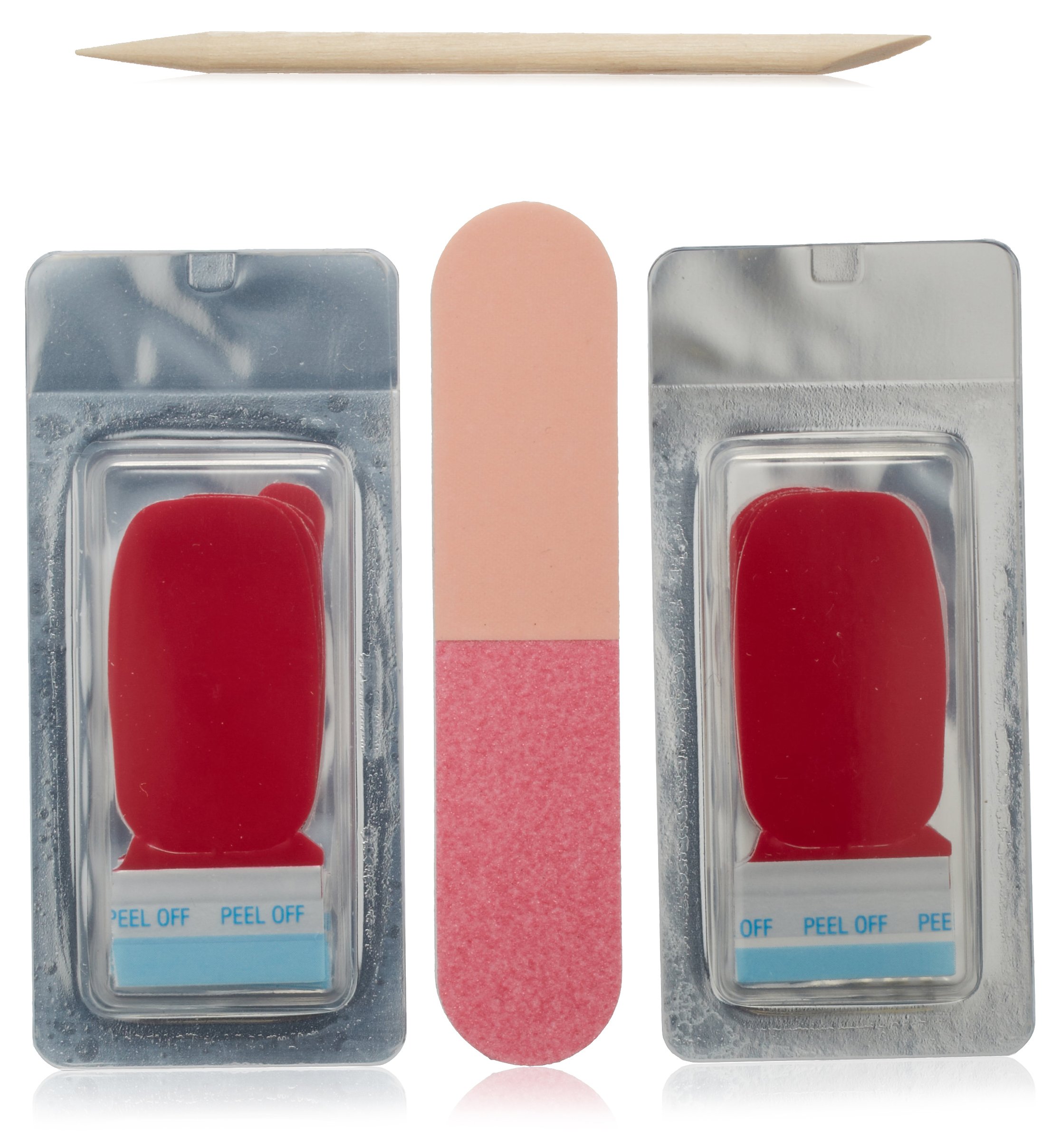 Sally Hansen Salon Insta Gel Strips - Red My Lips Nail Polish Strips (16 Count) | At-Home Manicure & Party Ready Nails
