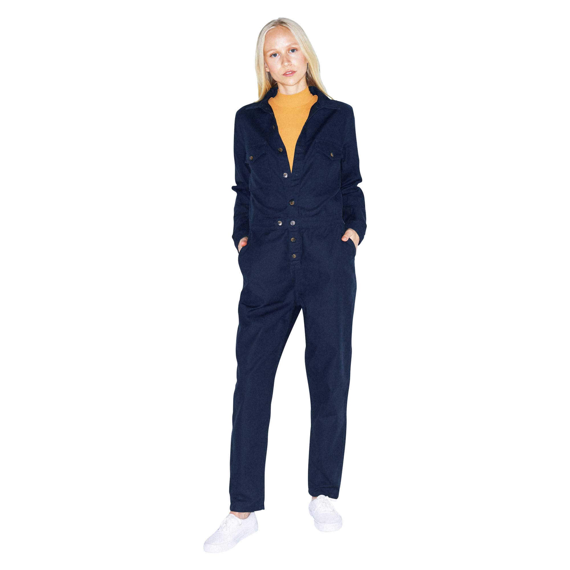 American Apparel Women's Long Sleeve Twill Coverall - Workwear Jumpsuit for Women | Durable & Stylish Coveralls for Work, Painting, Gardening & DIY Projects