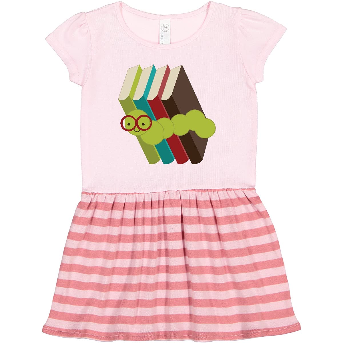 Inktastic Bookworm Books Reading Toddler Dress - Cute & Comfortable Kids Outfit for Library, Storytime & Book Lovers