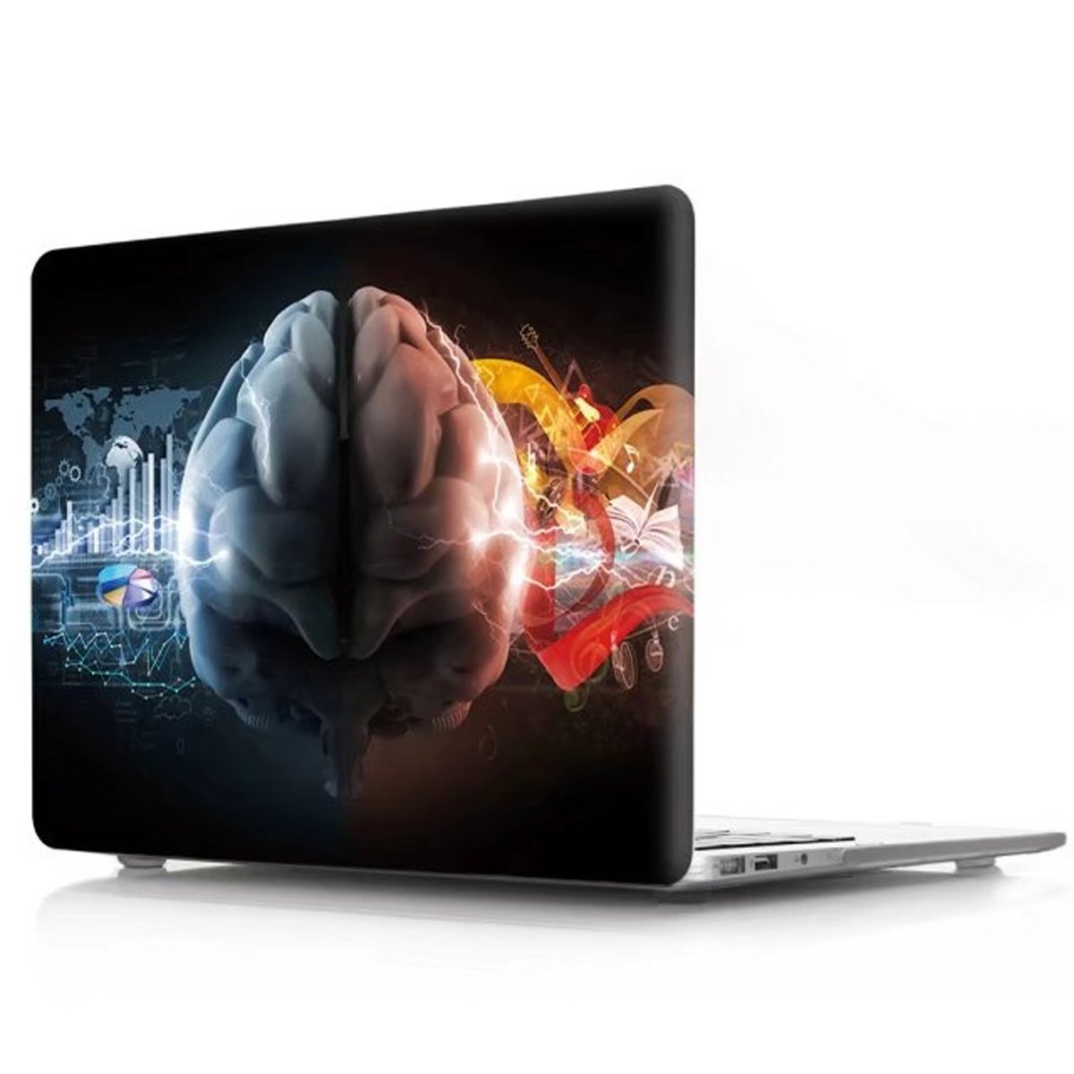 Premium Hard Plastic Case for MacBook Pro 16-inch (2019-2020, Model A2141) with Creative Left & Right Brain Print Design - Protective Cover Compatible with Touch Bar MacBook Pro 16