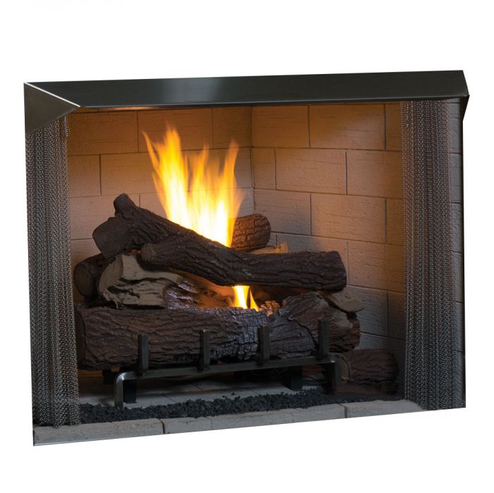 42 Inch Ventless Outdoor Gas Fireplace - VRE4542 Paneled Firebox for Patio, Deck & Backyard Ambiance