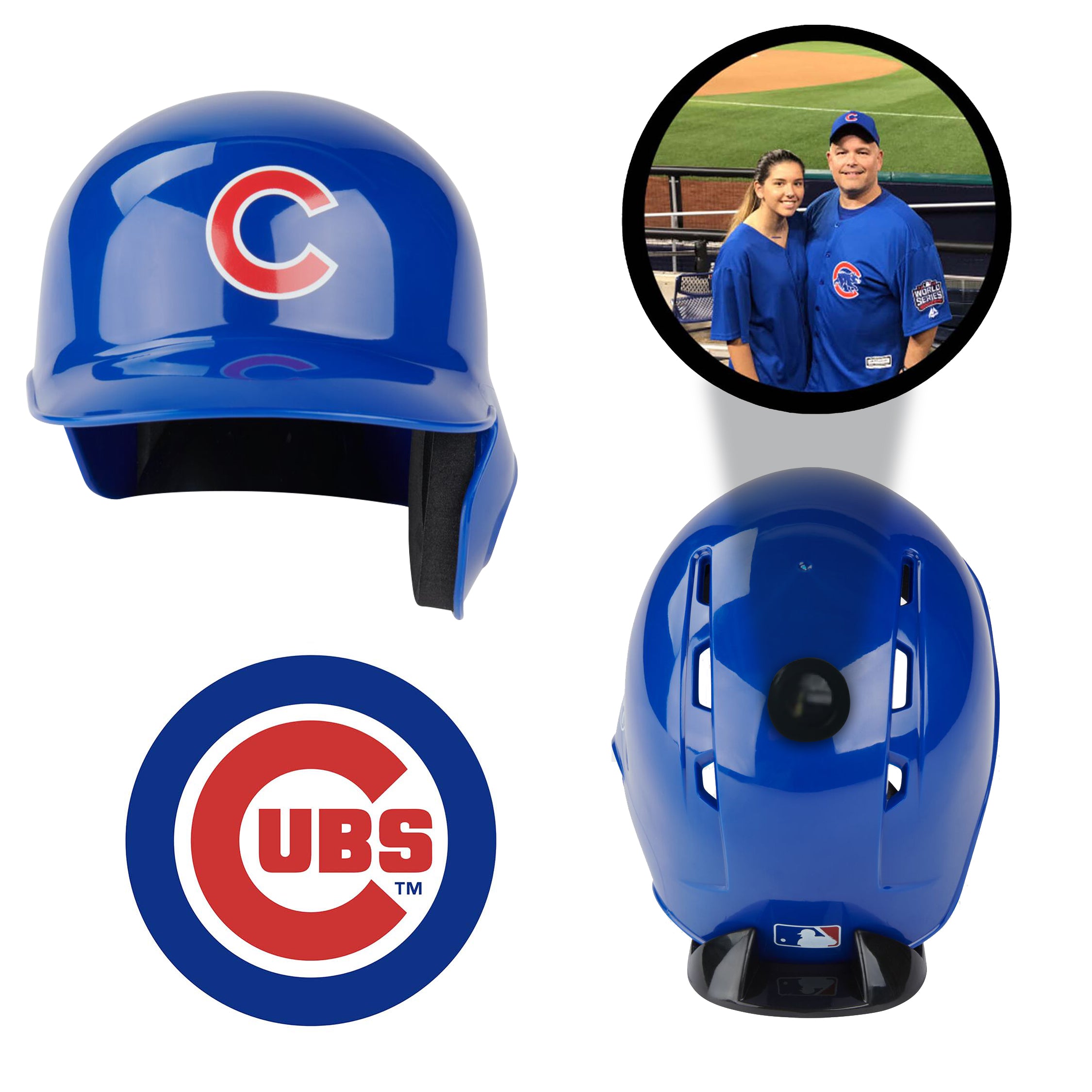 Chicago Cubs MLB Collectible Mini Batting Helmet - Authentic Replica for Baseball Fans, Sports Memorabilia, Home & Office Decor, Gift for Cubs Enthusiasts - Perfect for Display, Collecting, and Game Day Decorations