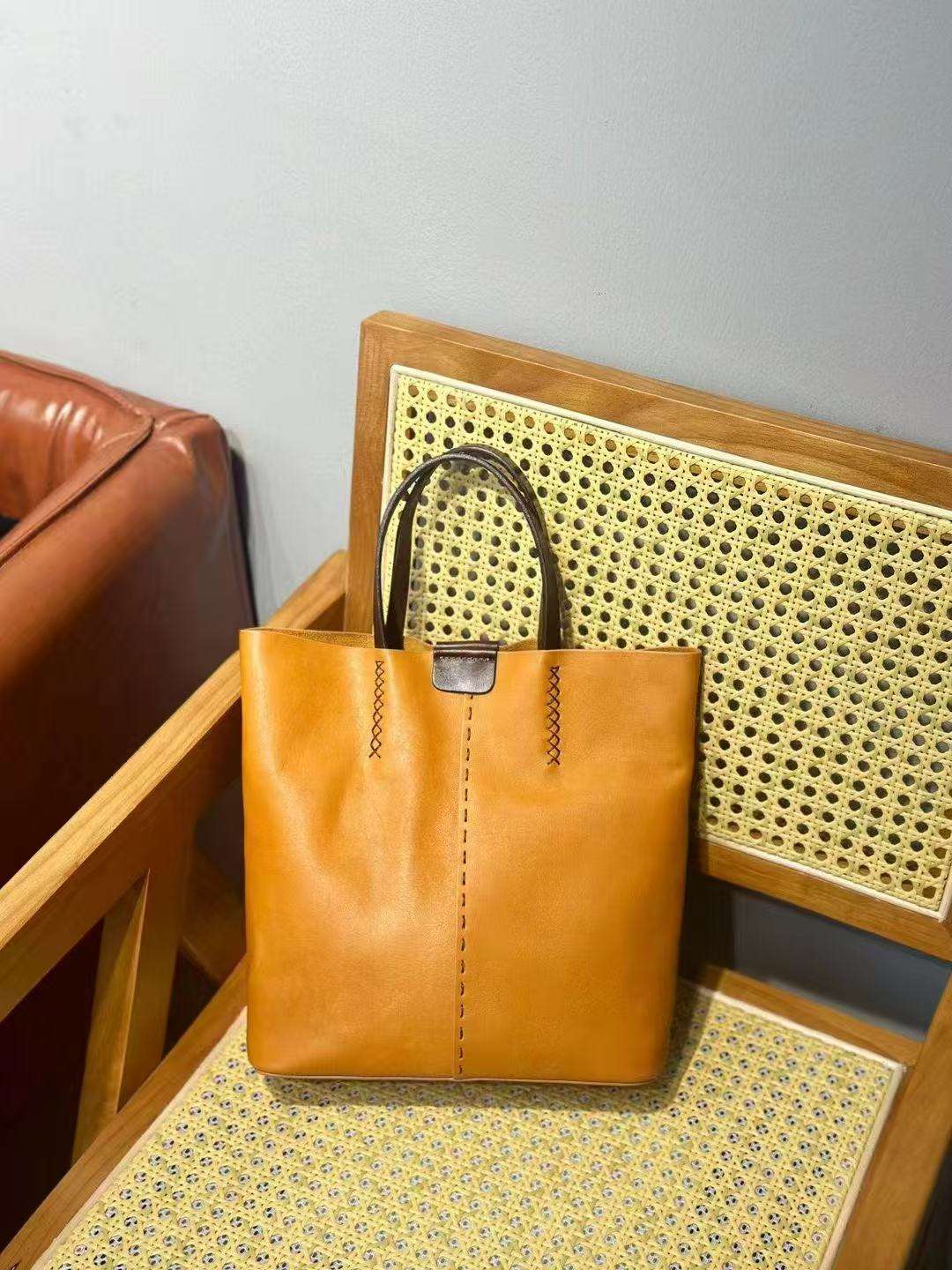 Stylish Multifunctional Handmade Leather Handbag for Women - Perfect for Work, Travel, and Everyday Use