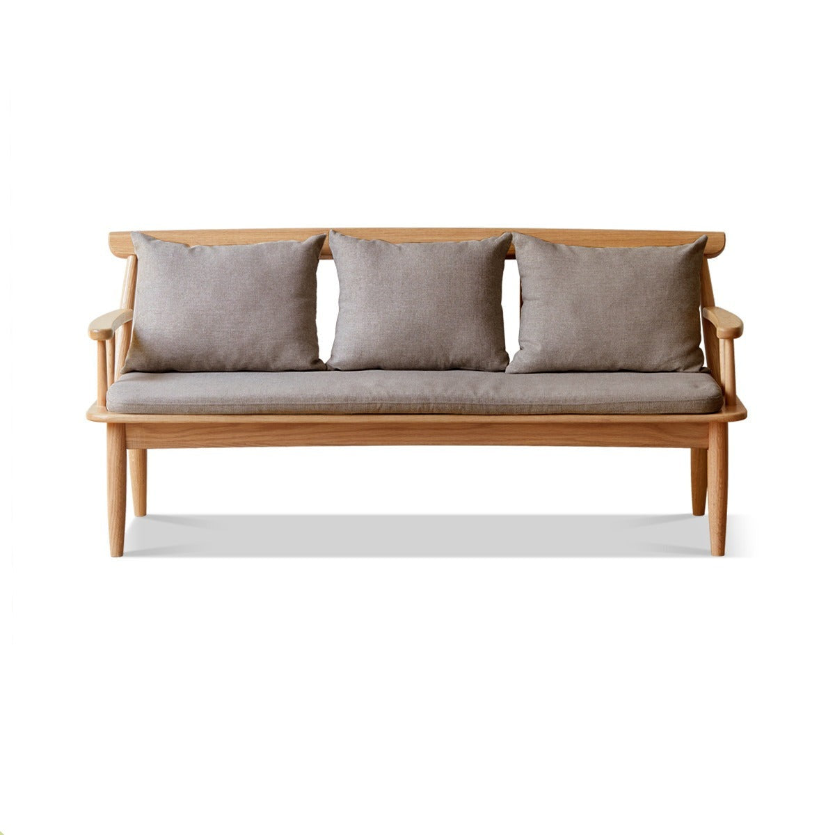Premium Oak Solid Wood Windsor Sofa - All-Season Comfort for Living Room, Bedroom & Office - Winter & Summer Dual Use Design for Year-Round Relaxation