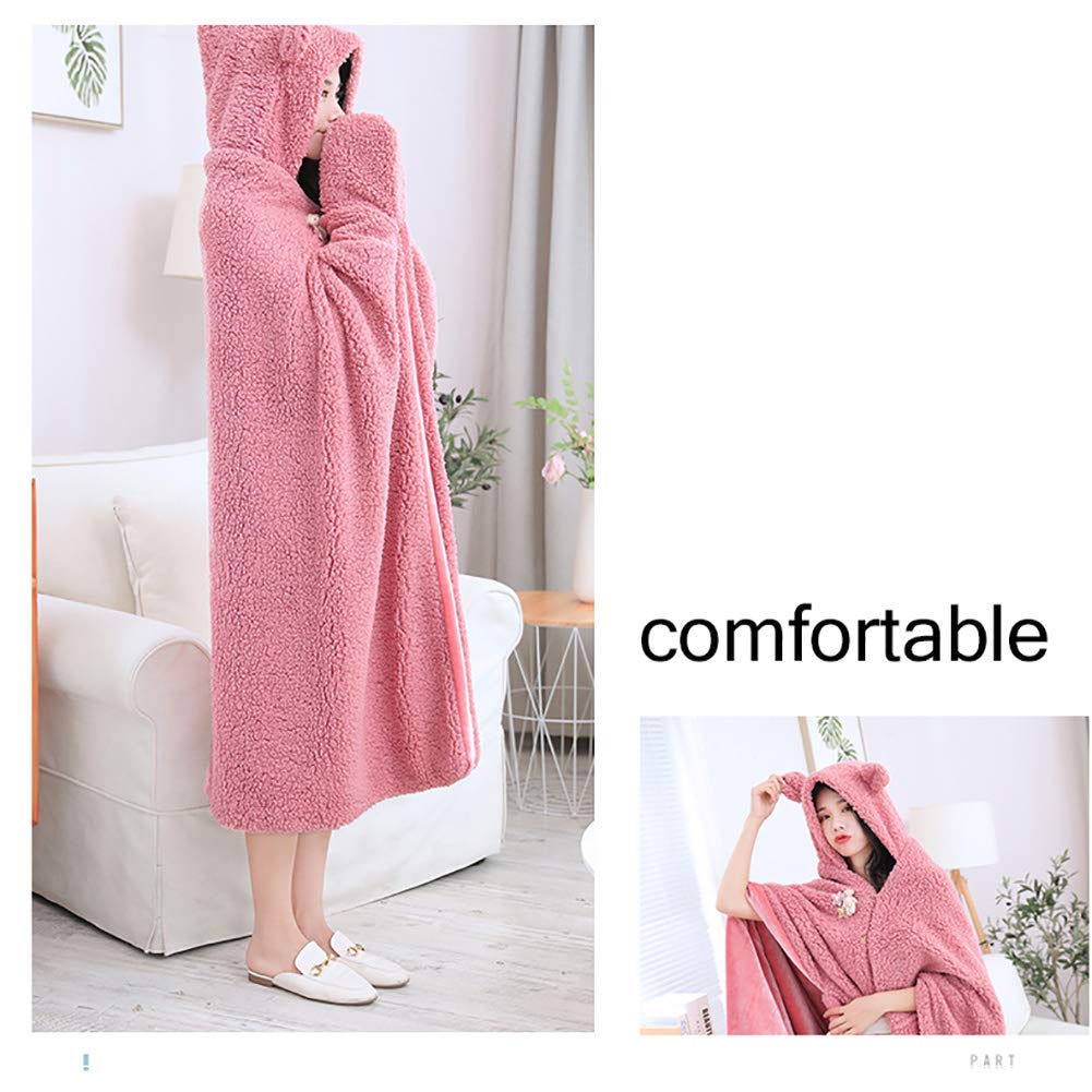 Cozy Lamb Wool Wearable Blanket - Soft Sofa & Office Nap Blanket (43