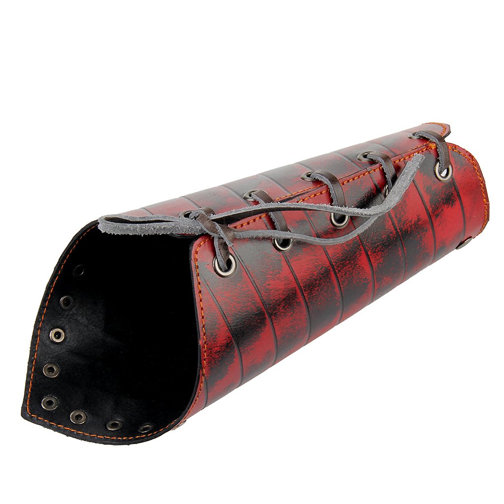 JAOYU Genuine Leather Bracers - Medieval Arm Armor Cuffs for Men & Women - Viking Cosplay Gauntlets, LARP Accessories & Renaissance Festival Jewelry - Perfect for Halloween Costumes, Role Playing & Historical Reenactments