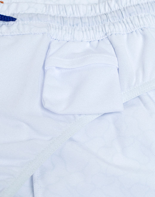 2eros Seascape 3 Men's Swim Shorts - Quick Dry White Beach Shorts for Swimming, Surfing & Vacation | Comfortable & Stylish Swimwear for Summer Water Activities