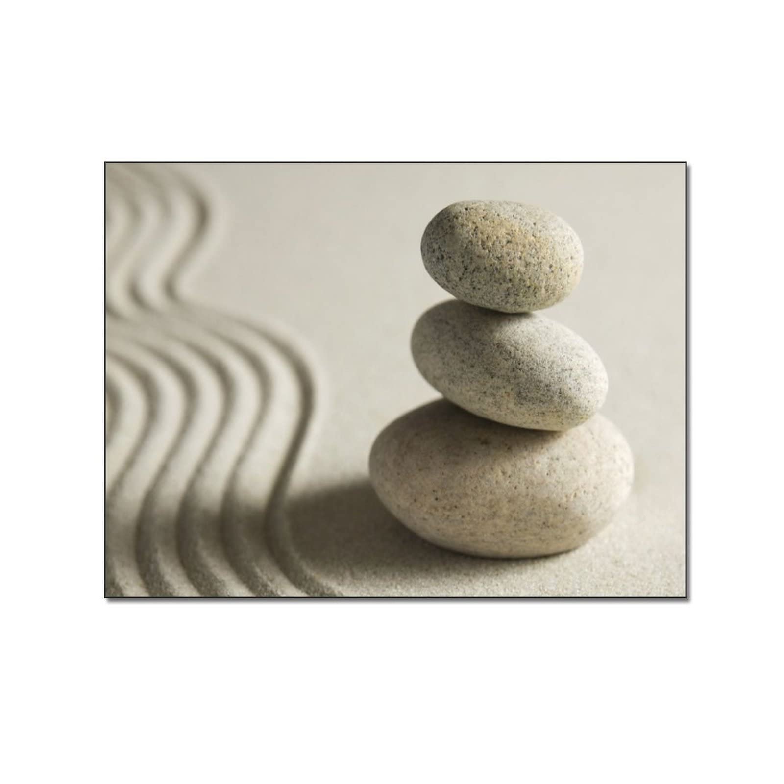 Custom Aesthetic Posters for Room Decor - Abstract Canvas Wall Art, Zen Stone & Sand Art Prints - Perfect for Bedroom, Living Room & Office Wall Decor