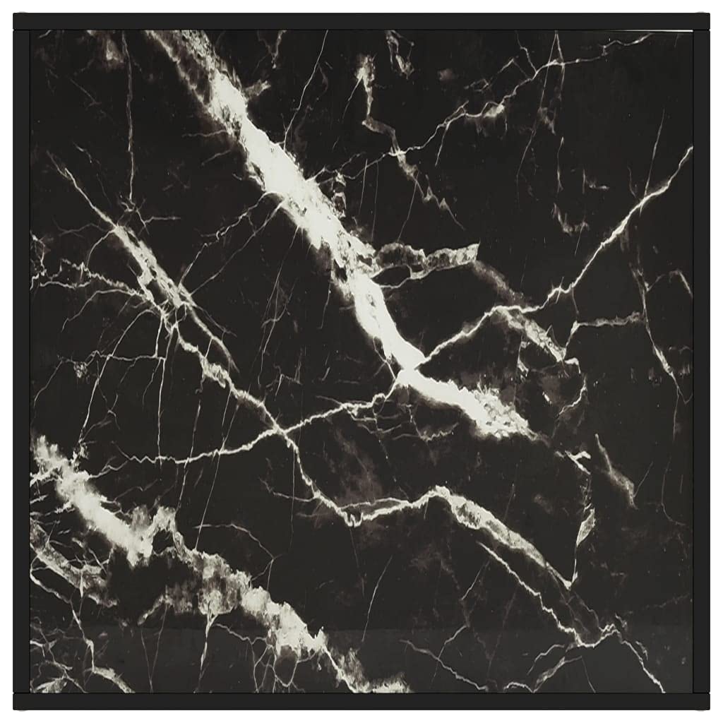 Modern Black Marble Glass Coffee Table 31.5