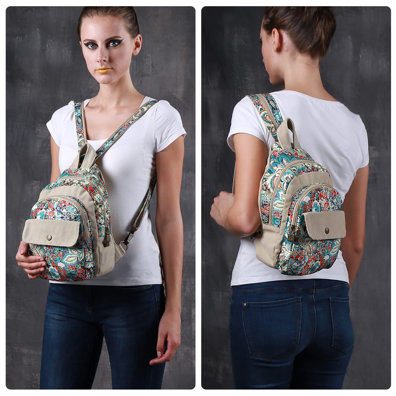 Black Butterfly Premium Women's Backpack - Crossbody Sling Bag for Travel, Hiking & Daily Use - Lightweight Chest Daypack (Blue) | Perfect for Outdoor Adventures, Commuting & College Campus