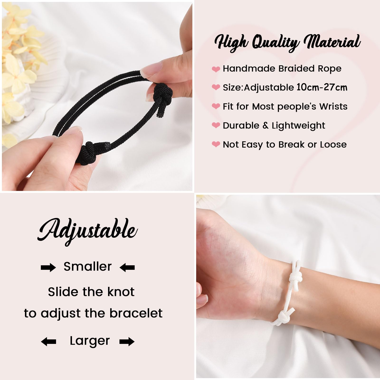 Matching Couples Bracelets - Long Distance Gifts for Him & Her | Valentine's, Anniversary & Birthday