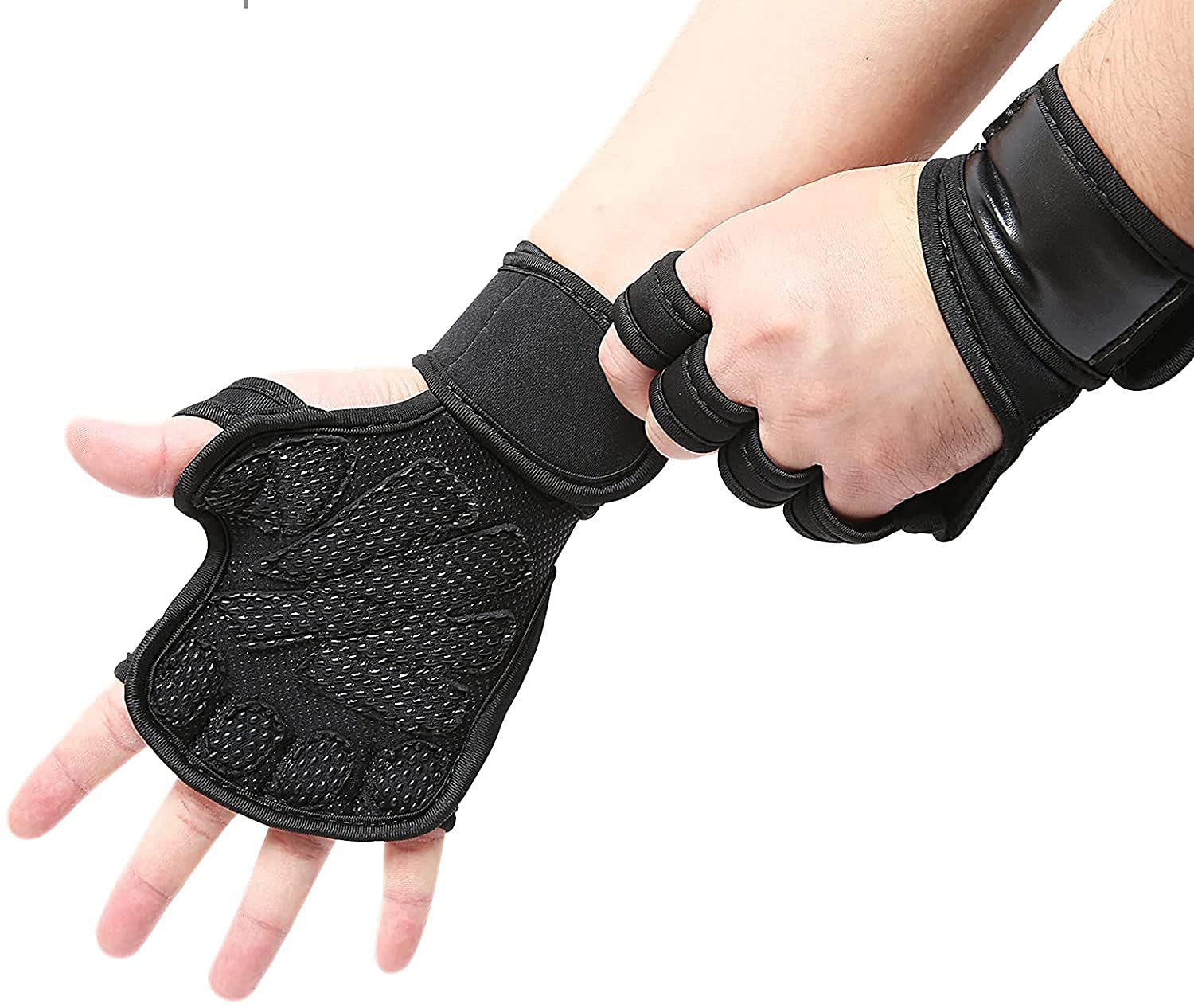 STOROMO Workout Gloves for Men & Women - Weight Lifting Gloves with Wrist Support, Half Finger Gym Gloves for Cross Training, Pull Ups, Fitness & Strength Training - Perfect for Gym, Home Workouts & CrossFit