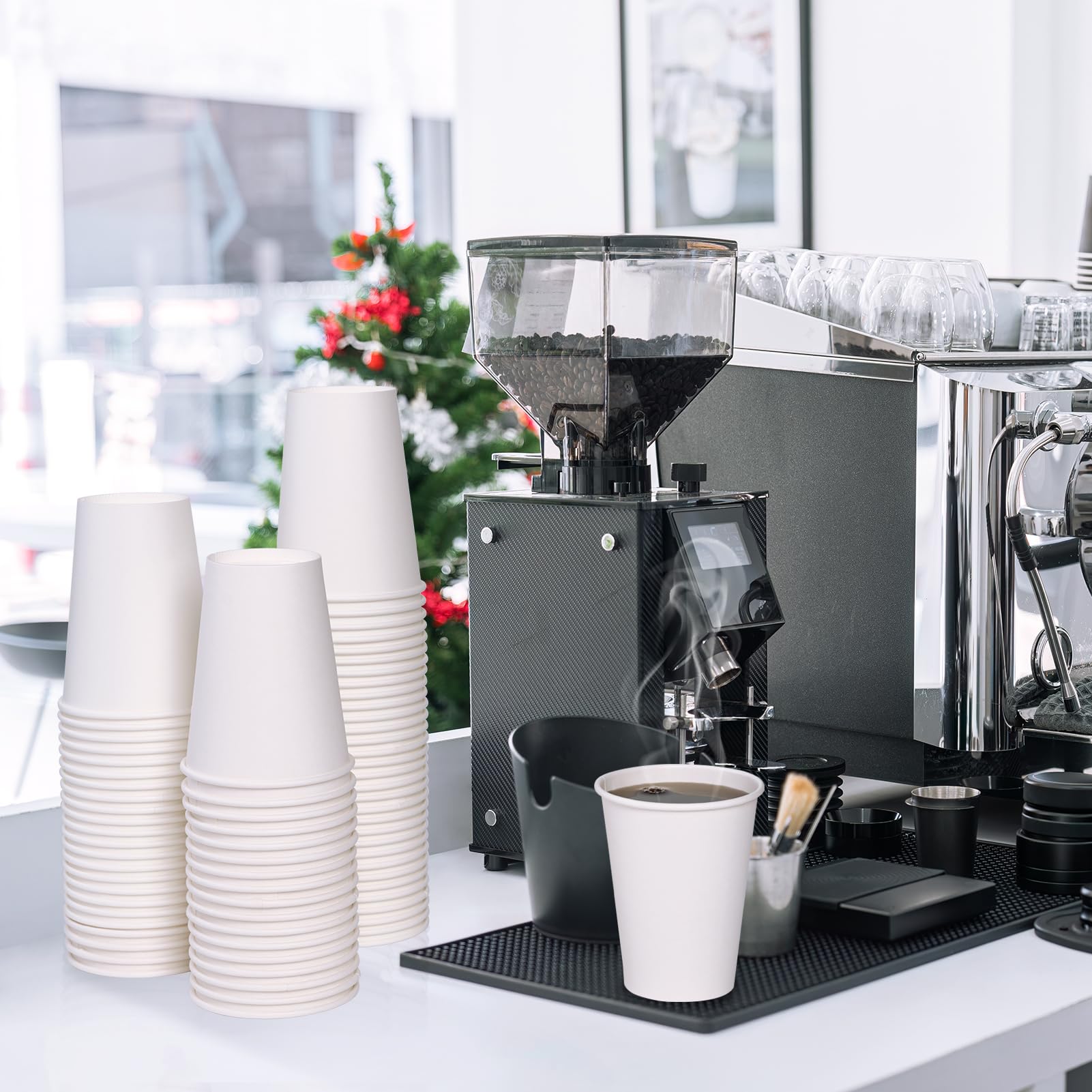 LITOPAK 1000 Pack 12 oz White Disposable Paper Cups - Bulk Hot Coffee Cups for Office, School, Restaurant & Cafe Use - Perfect for Coffee, Tea, Hot Chocolate and Party Beverages