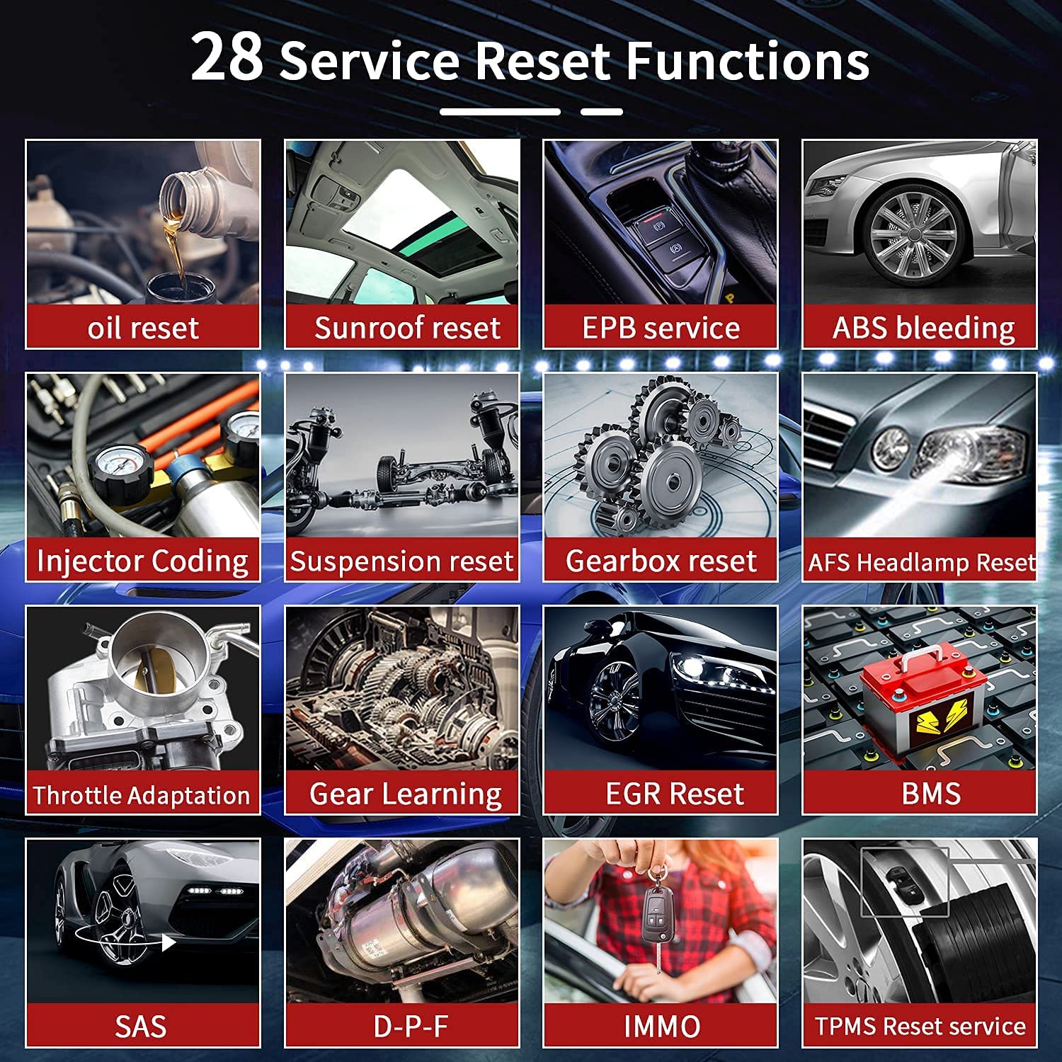 PLATINUM S6 6-Inch OBD2 Scanner - Full System Car Diagnostic Tool with 28 Maintenance Resets | Read & Clear Check Engine Light, ABS, SRS Codes | Perfect for Mechanics & DIY Auto Repairs at Home or Garage