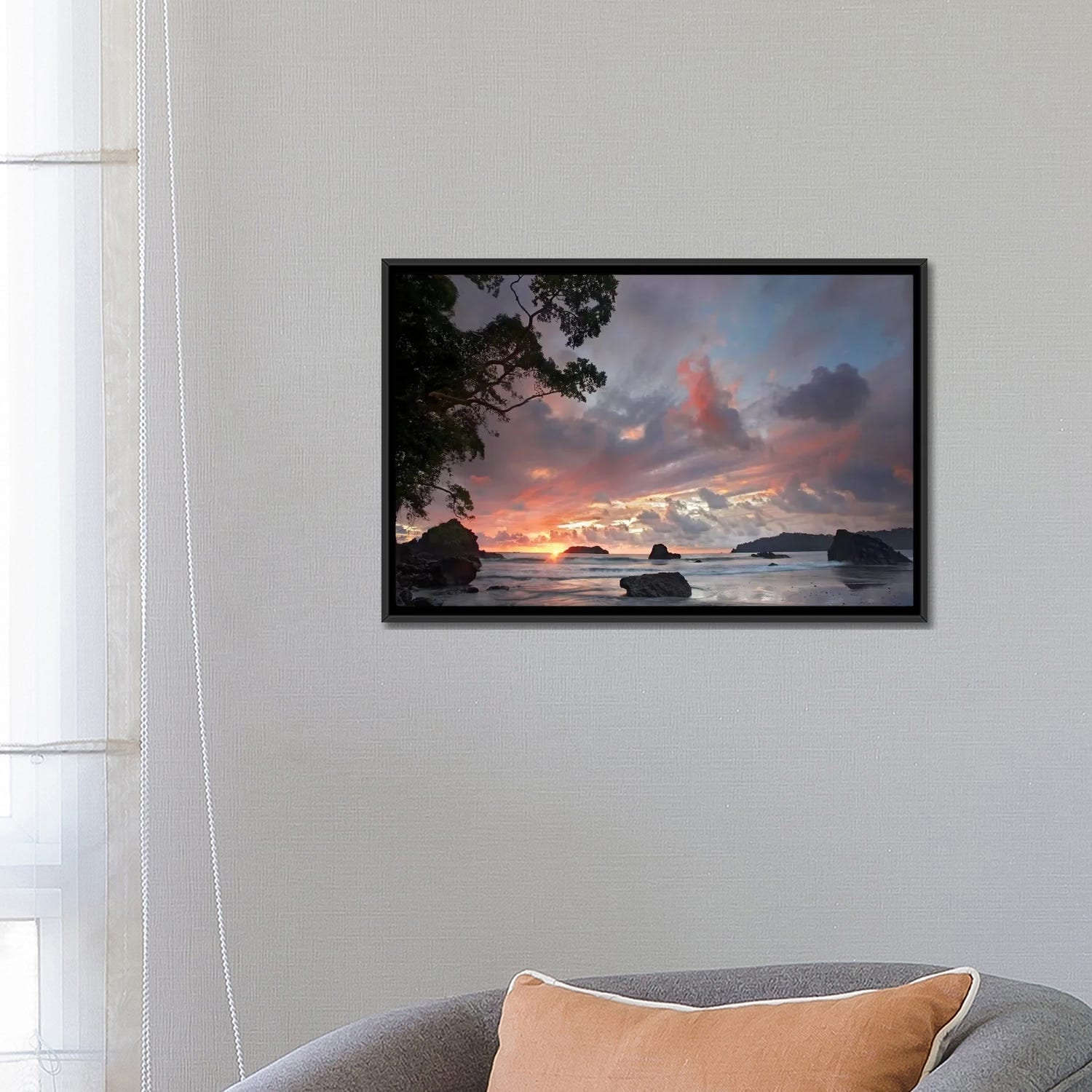 Tim Fitzharris Framed Wall Art - Stunning Beach & Coastline Photo of Manuel Antonio National Park, Costa Rica | Perfect for Home Decor, Office & Living Room
