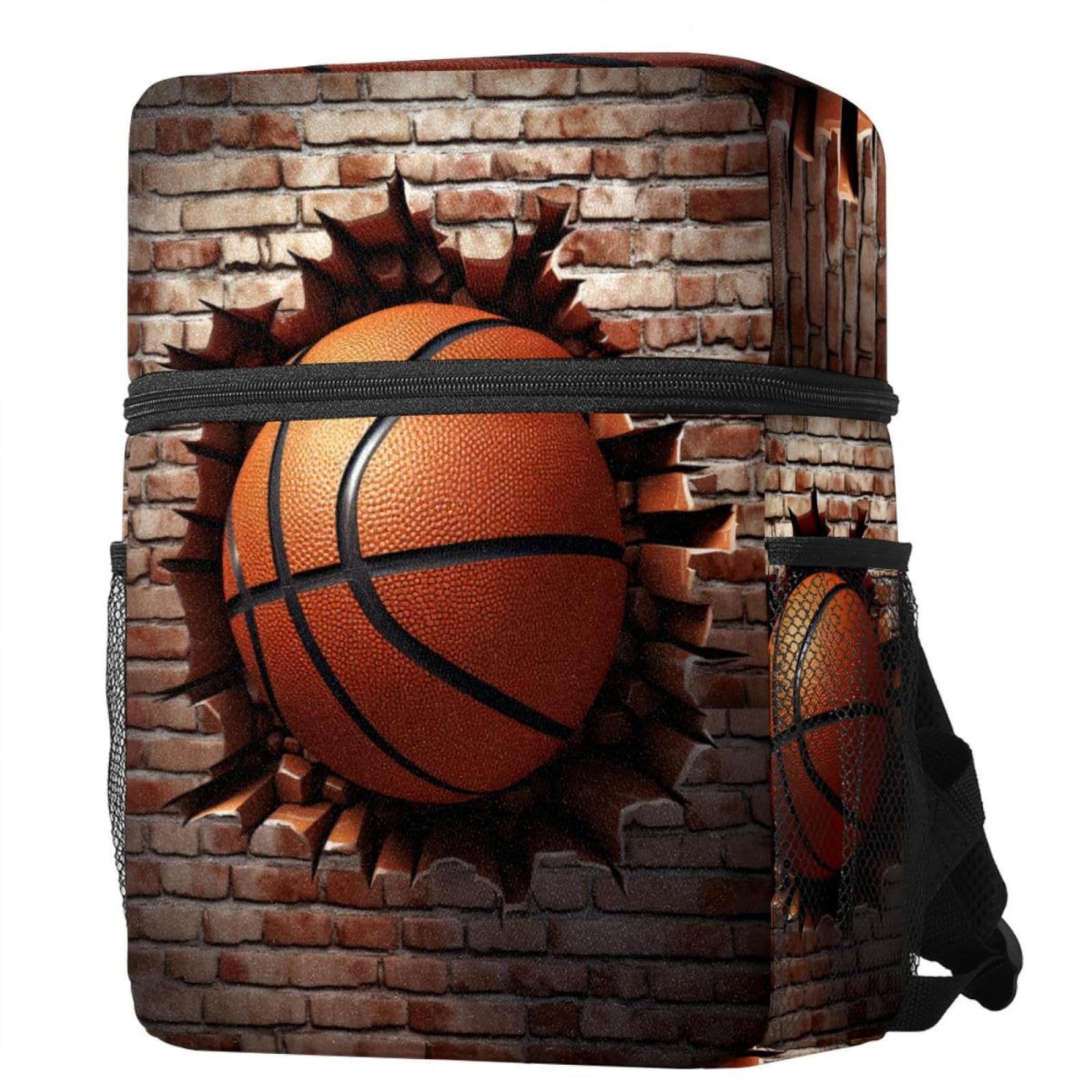 Stylish Travel Backpack for Women & Men - Durable Basketball Wall Texture Design - Perfect for Hiking, Gym, Work & School