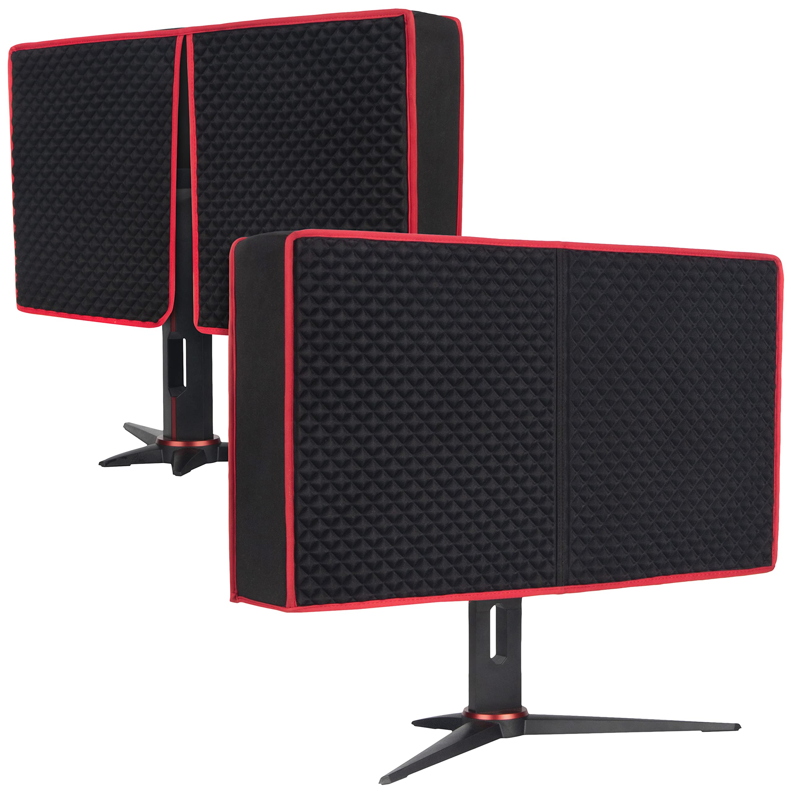 34 Inch Premium Gaming Monitor Cover - Dust, Water & Cat Resistant PC Monitor Protector in Red & Black for Desktops & Gaming Computers | Perfect for Home Office, Gaming Setup & Computer Protection