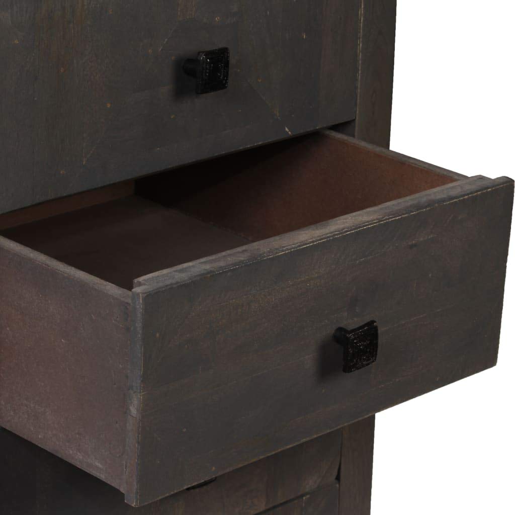 Rustic Solid Mango Wood Side Cabinet - 15.7