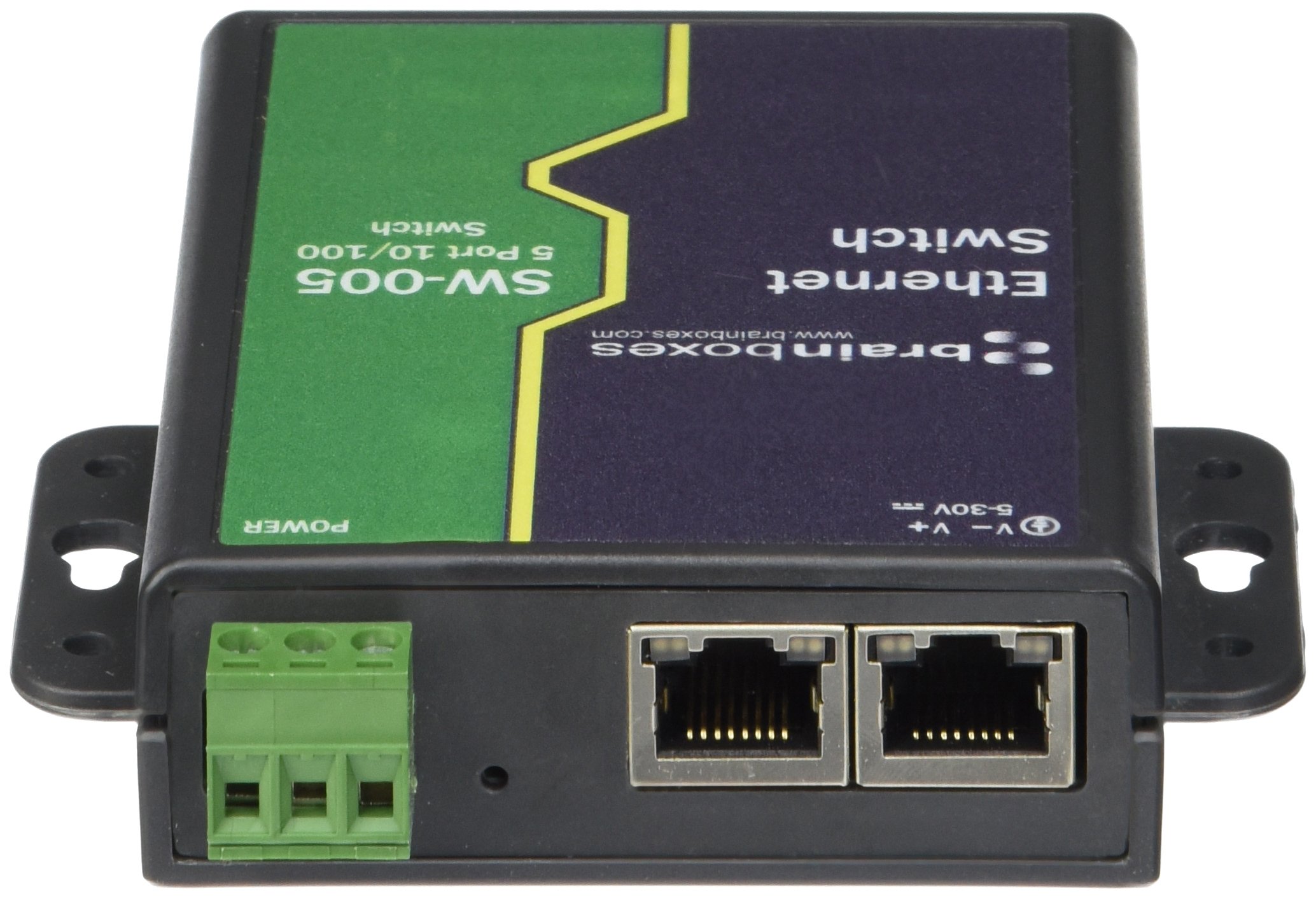 Brainboxes SW-005 5 Port Gigabit Unmanaged Ethernet Network Switch - Wall Mountable, Plug & Play for Home Office, Gaming, and Small Business Networking