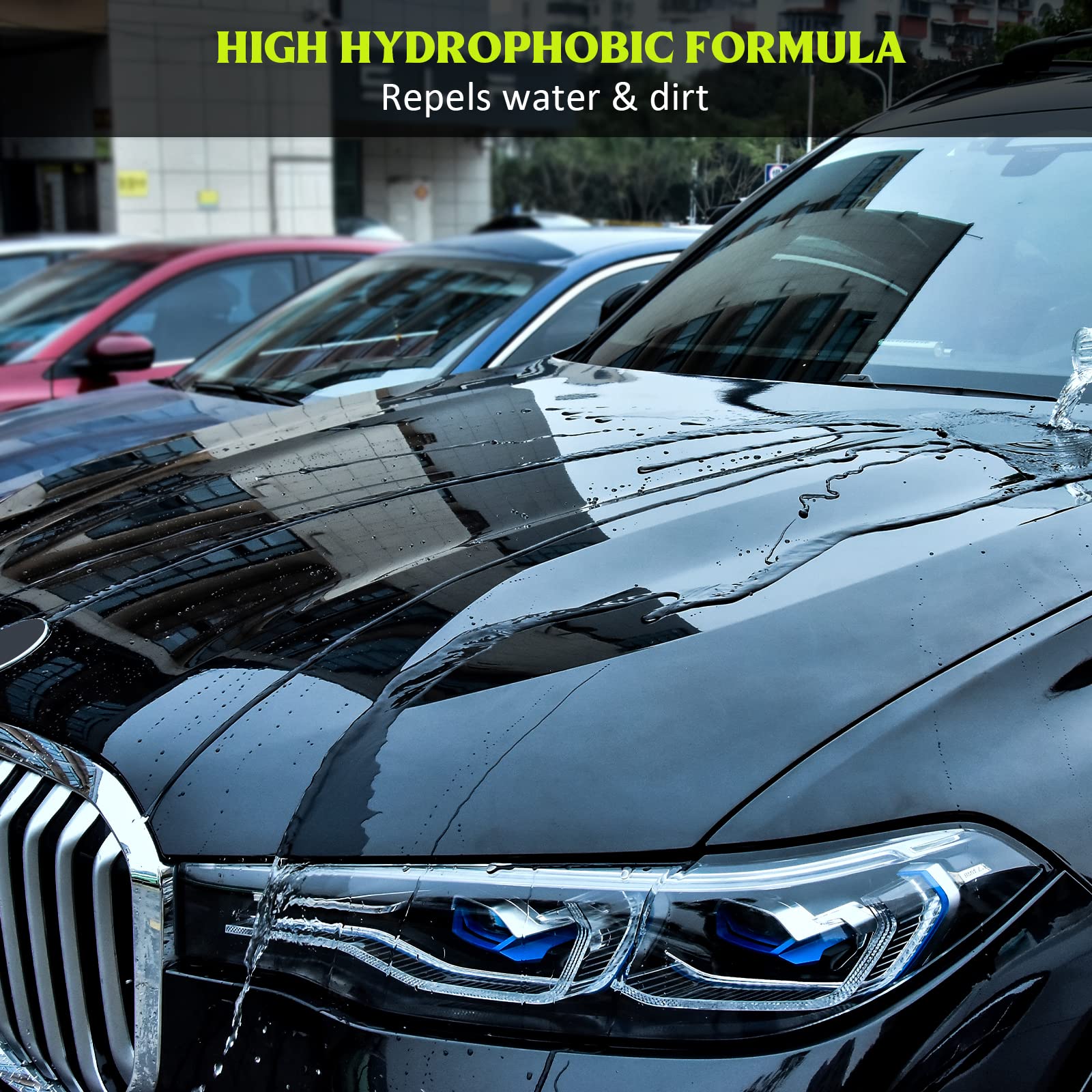 Quick SiO2 Ceramic Coating for Cars - Rapid Ceramic Paint Sealant Kit with High Hydrophobic Protection | Gloss & Shine Top Coat for RV, Car, Motorcycle & Boat | Long-Lasting 10.5oz Detail Protection Spray | Perfect for Detailing, Showroom Finish & Weather Protection