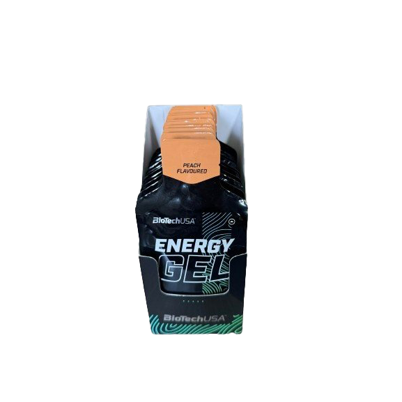Energy Gel - Peach Flavor, 12 Pack x 40g (1.4oz) Each | Fast-Acting Carbohydrate Boost for Runners, Cyclists & Athletes | Ideal for Marathon Training & Endurance Sports