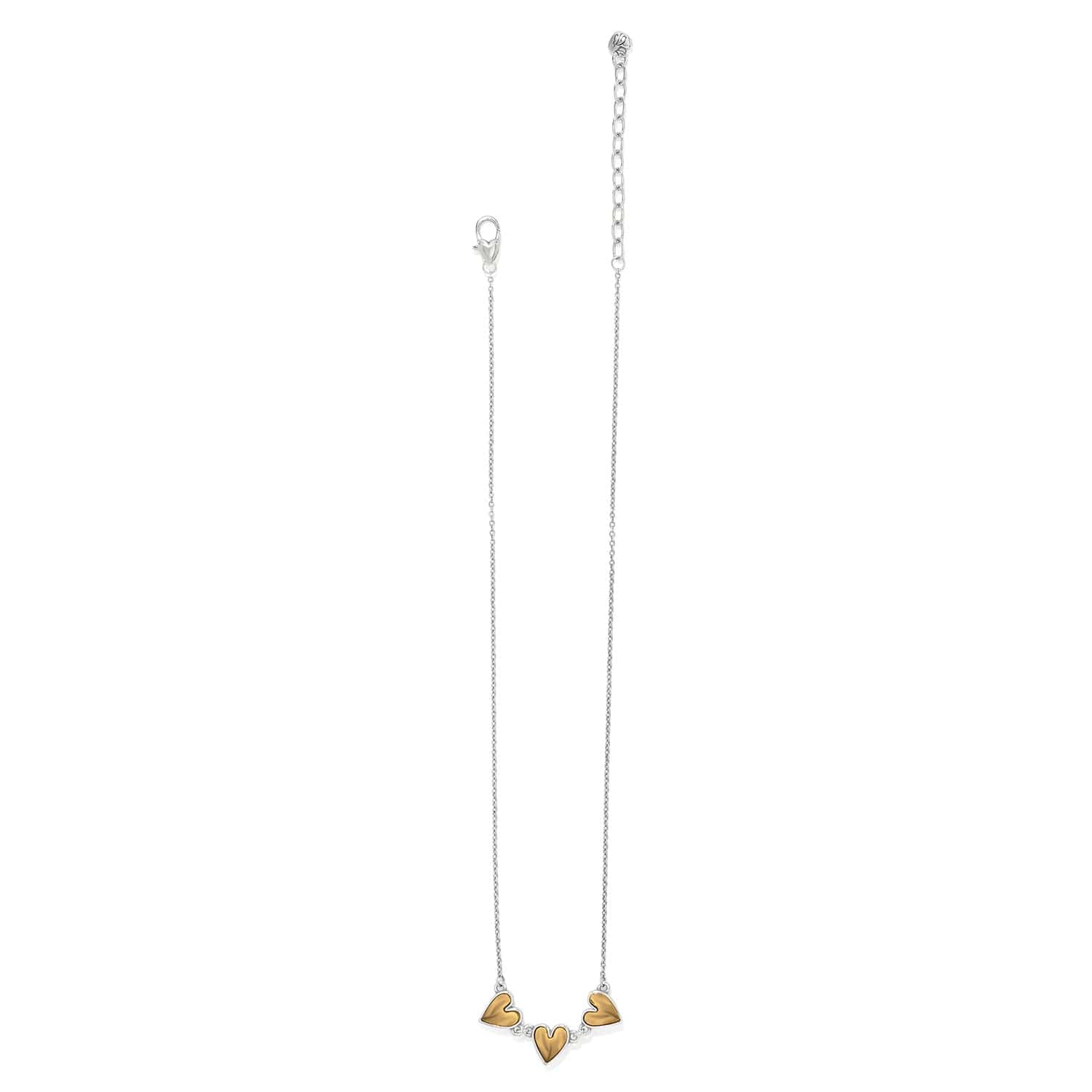 Cascade Heart Trio Necklace - Elegant Layered Gold Pendant Necklace for Women | Perfect for Valentine's Day, Anniversary & Everyday Wear