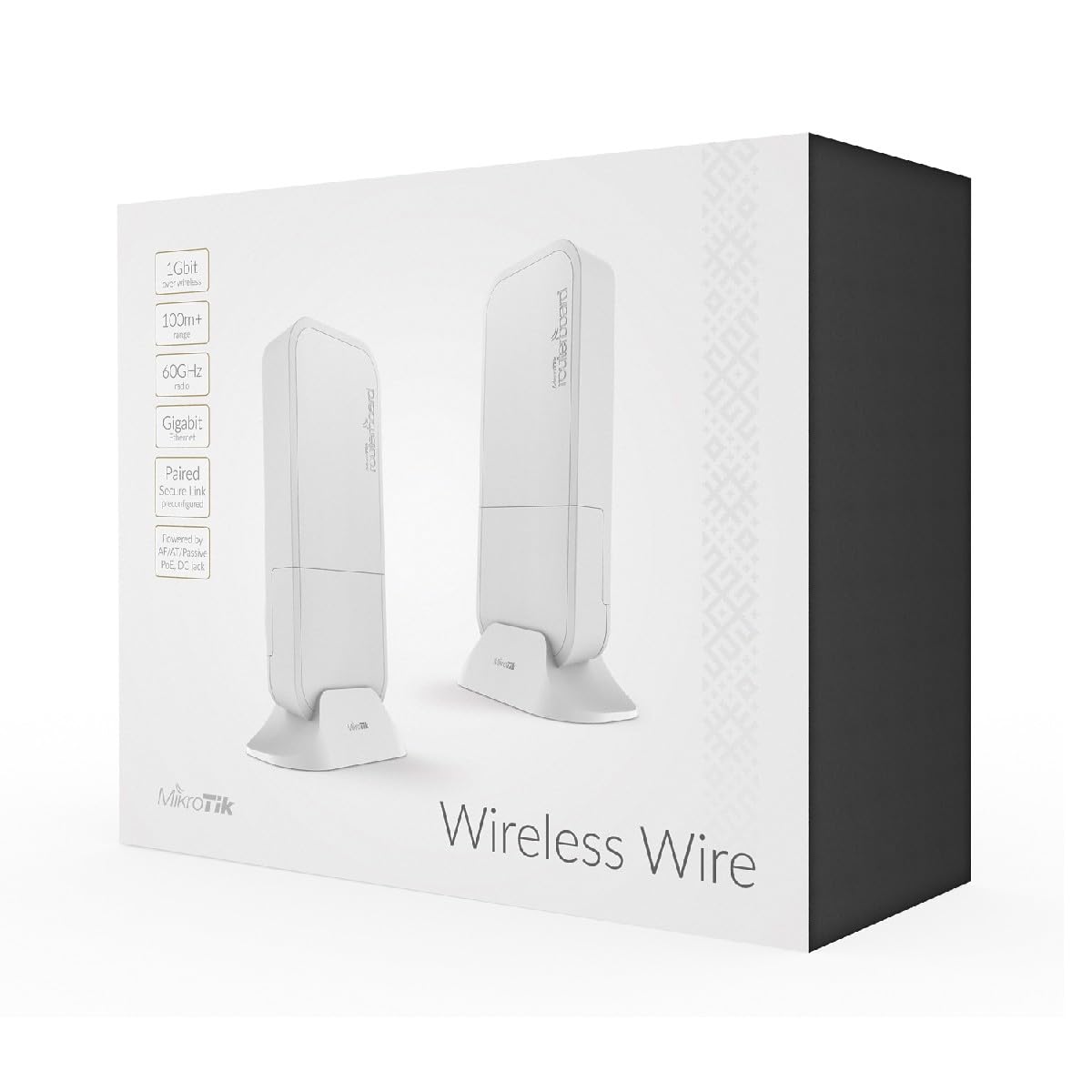 Mikrotik RBwAPG-60ad Kit - 60GHz High-Speed Wireless Bridge | 1Gbps Full Duplex | Point-to-Point Connectivity for Office Networks, Campus Links & Remote Locations