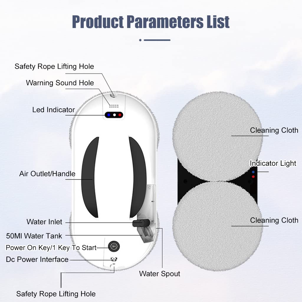 Smart Robot Window Cleaner with App & Remote Control - Automatic Magnetic Glass Cleaning Robot for High Windows, Tables & Ceilings | Perfect for Home, Office & Hard-to-Reach Areas