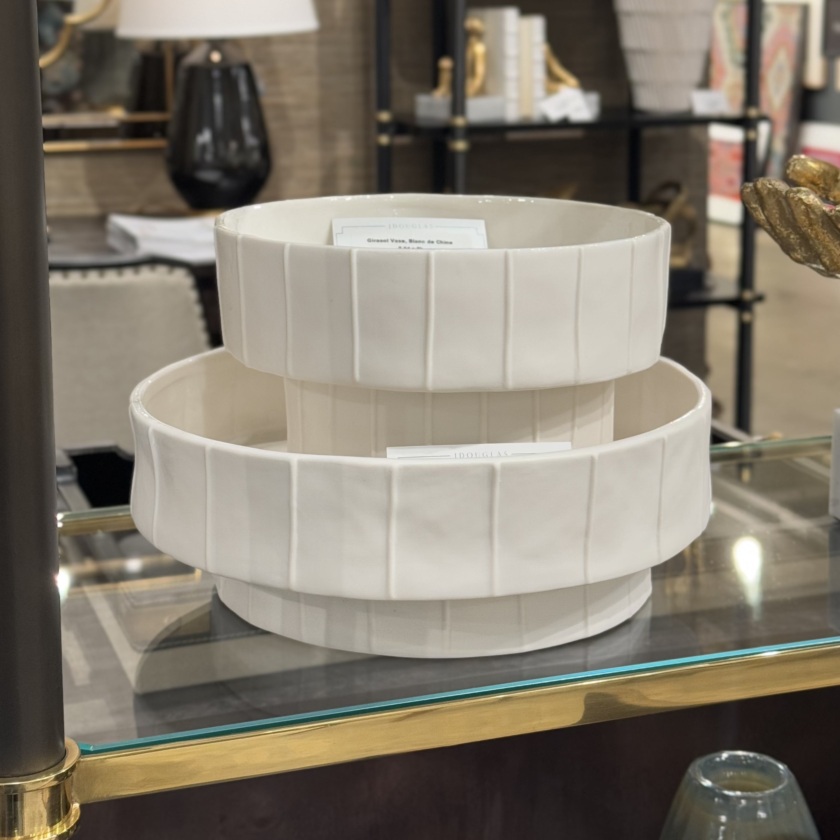 Girasol Large White Porcelain Vase - Elegant Home Decor for Living Room, Dining Table & Wedding Centerpieces