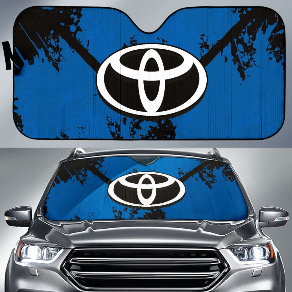 Custom Blue and Black Toyota Car Sun Shades - UV Protection & Heat Reduction for 2011-2021 Models | Perfect for Road Trips, Parking & Summer Driving