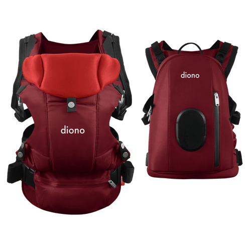 Diono Carus Complete 4-in-1 Baby Carrier & Detachable Backpack - Convertible Infant Carrier for Hands-Free Parenting, Hiking, Travel & Shopping